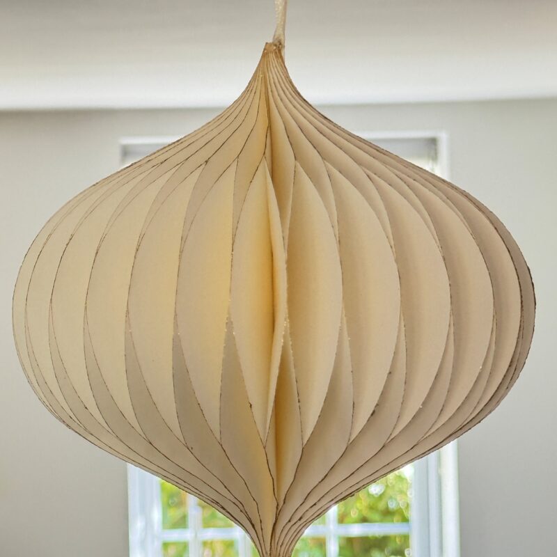 Hanging White Teardrop Paper Decoration