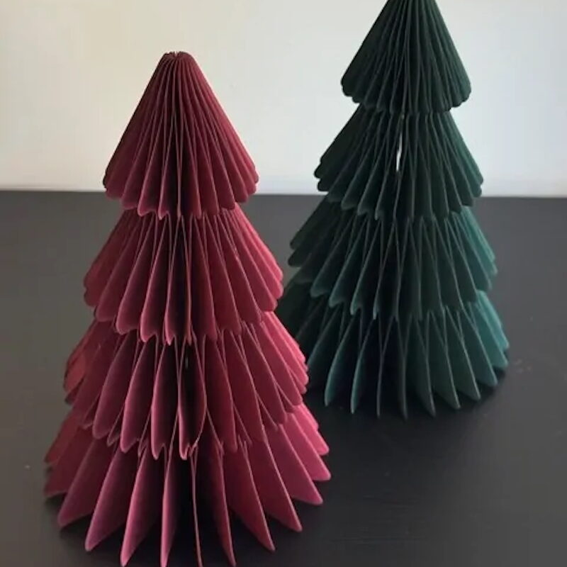 Christmas Tree, Paper, Red